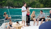 Shangani -  Evening drinks on the foredeck